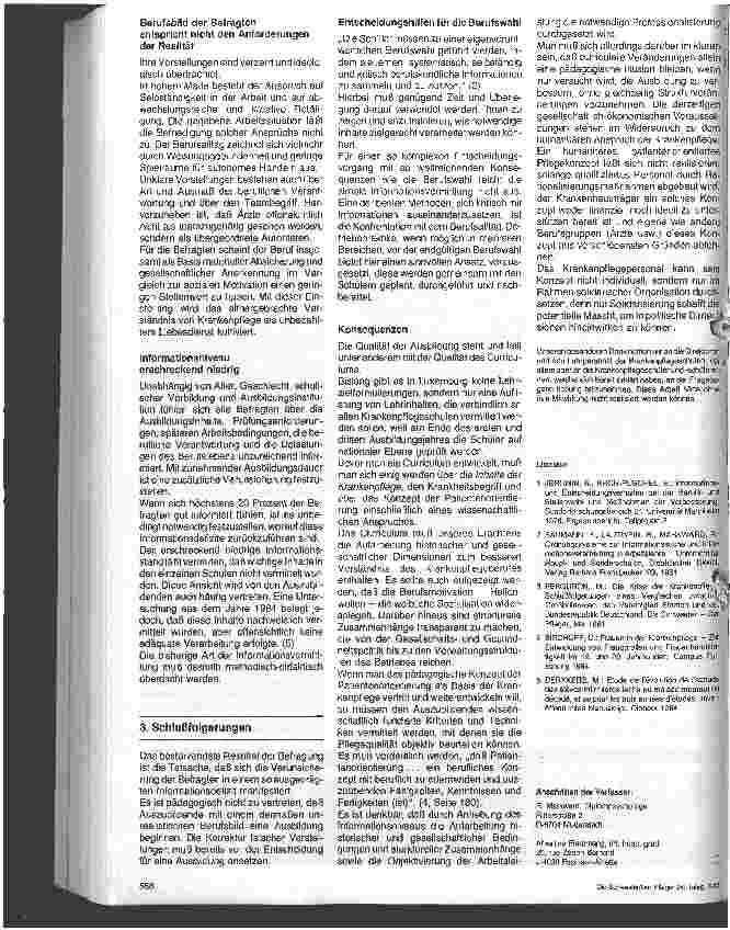 Vorschauseite 4: Berufsbild, berufliche Motivation und Informationsstand von Krankenpflegeschülern