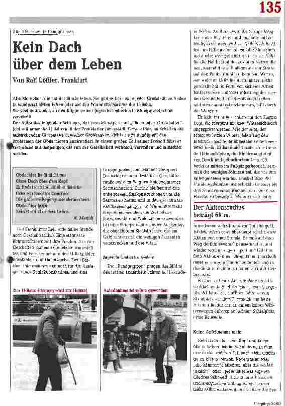 Vorschauseite 1: Alte Menschen in Randgruppen: Kein Dach über dem Leben