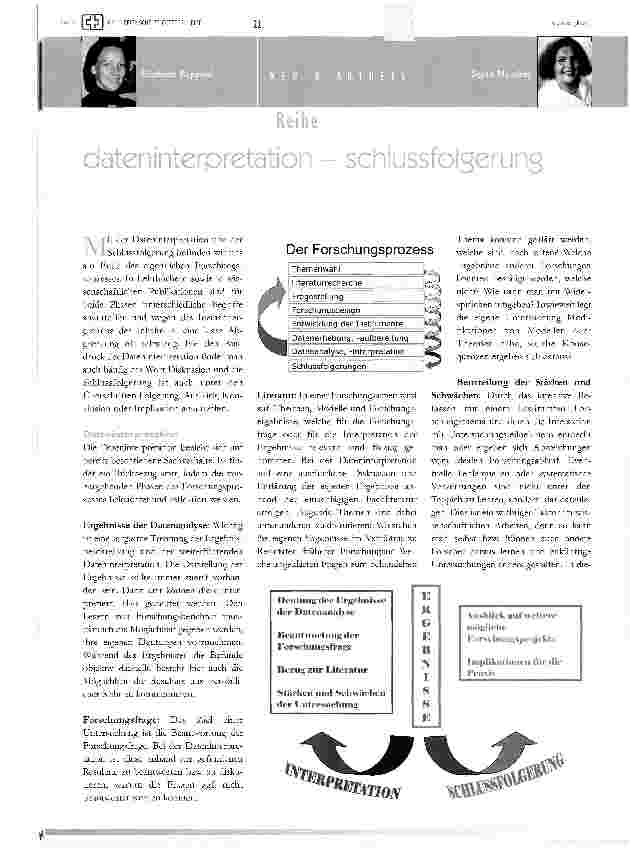 Vorschauseite 1: dateninterpretation - Schlussfolgerung