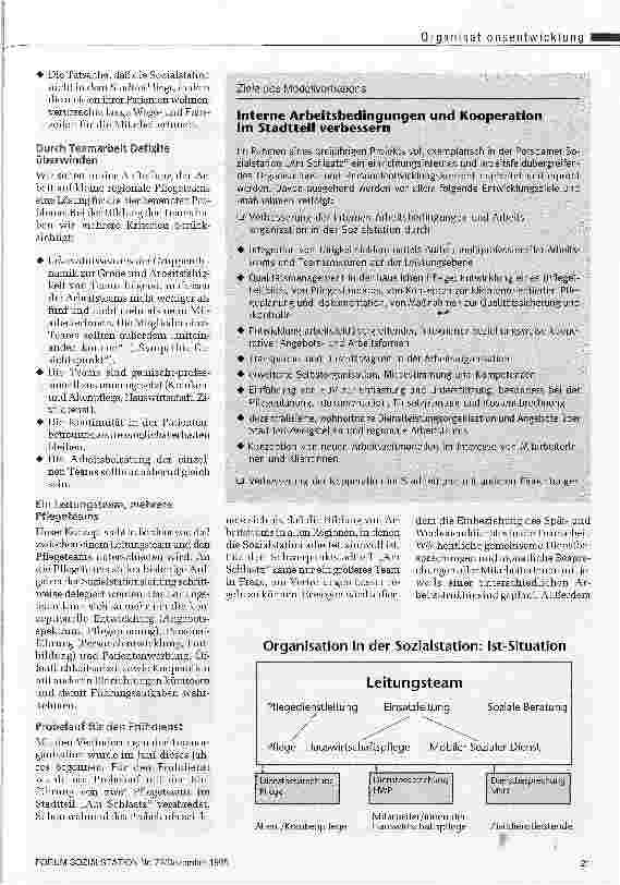 Vorschauseite 2: Mit Pflegeteams im Stadtteil präsent sein Veraltete Organisationsformen durch multiprofessionelle Teamarbeit überwinden AWO-Modellprojekt in Potsdam
