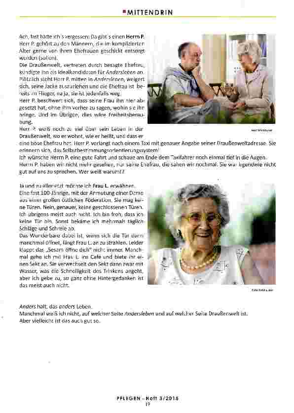 Vorschauseite 2: EINE KLEINE ERZÄHLUNG VON EINEM ORT, AN DEM MENSCHEN ANDERS LEBEN Überlegungen eines Einrichtungsleiters