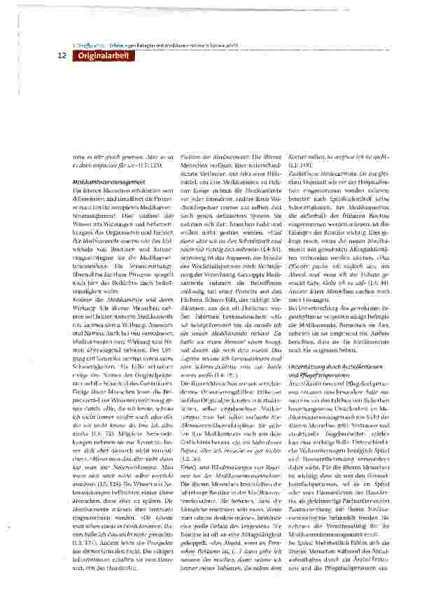 Vorschauseite 6: Komplexe Medikamentenregime bei multimorbiden älteren Menschen nach Spitalaufenthalt - eine qualitative Studie