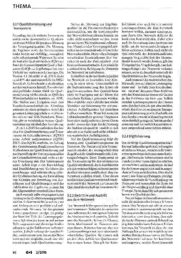 Vorschauseite 5: Qualitätswettbewerb in der Netzwerkmedizin