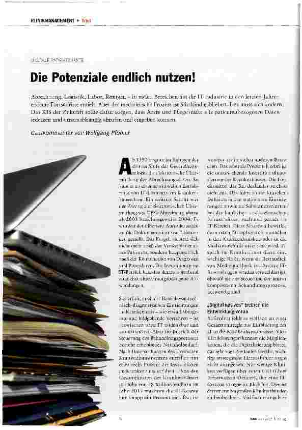 Vorschauseite 1: Die Potenziale endlich nutzen!