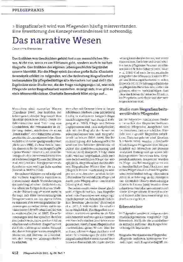 Vorschauseite 1: Das narrative Wesen