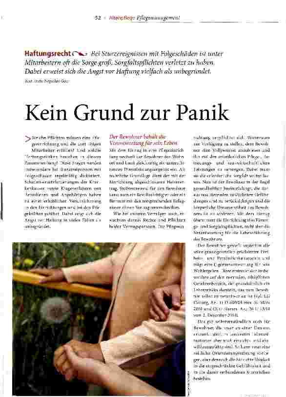 Vorschauseite 1: Kein Grund zur Panik