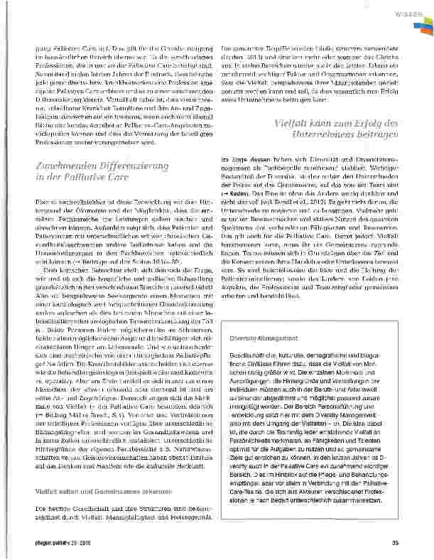Vorschauseite 2: Was die Palliative Care eint