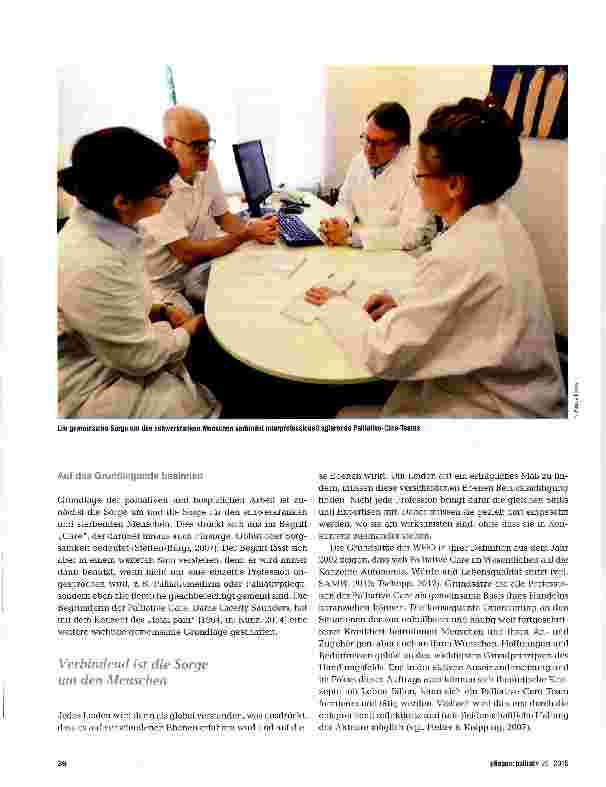 Vorschauseite 3: Was die Palliative Care eint