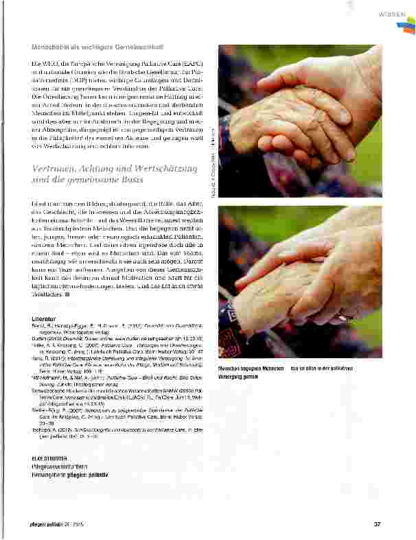 Vorschauseite 4: Was die Palliative Care eint