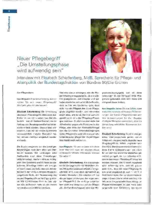 Vorschauseite 1: Neuer Pflegebegriff „Die Umstellungsphase wird aufwendig sein
