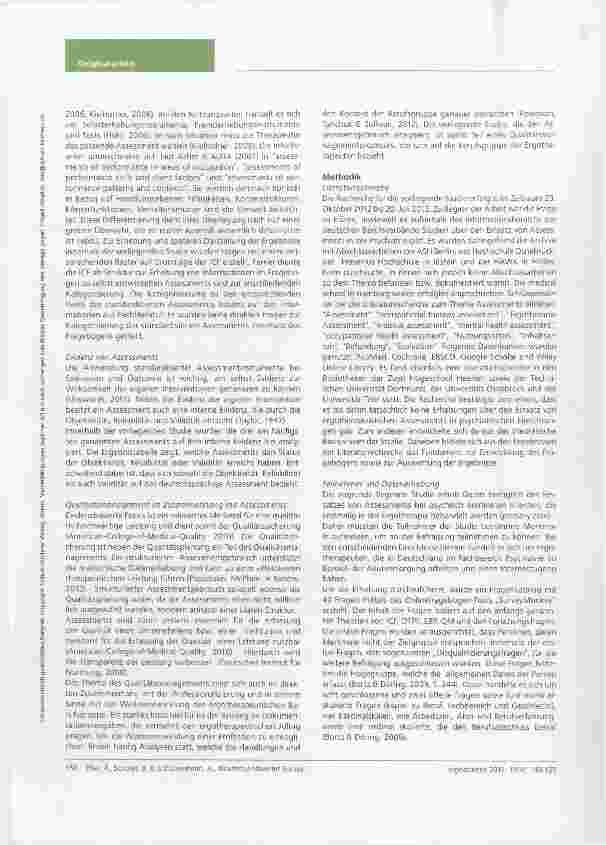 Vorschauseite 3: Deutschlandweiter Survey zur Erfassung der eingesetzten Assessments im Fachbereich Psychiatrie sowie der Art und Weise ihrer Nutzung