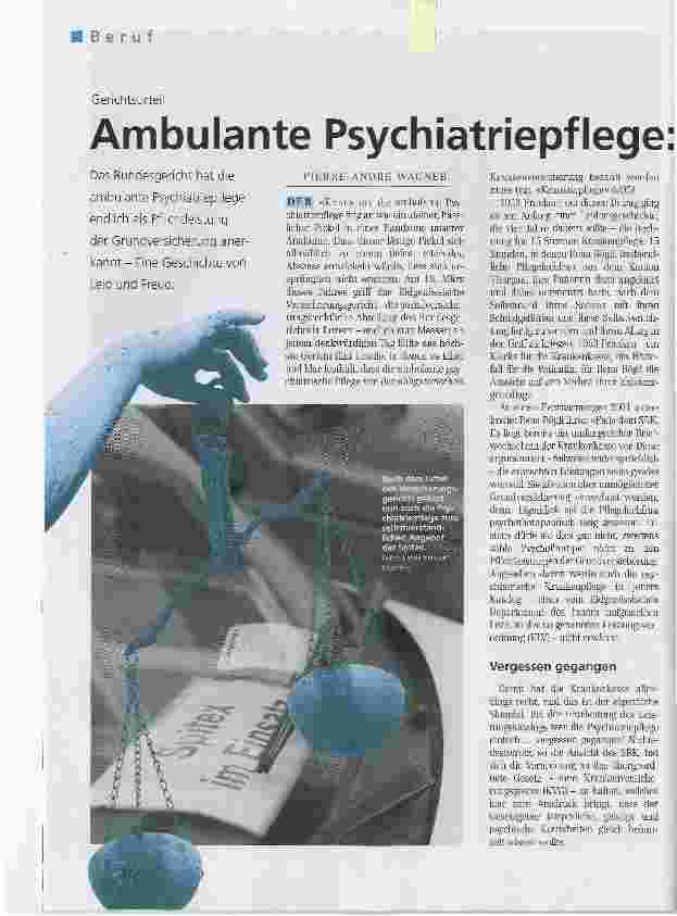 Vorschauseite 1: Ambulante Psychiatriepflege: Abszess operiertGerichtsurteil