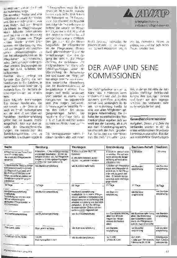 Vorschauseite 2: Synoptische Darstellung der Rahmenverträge gemäß  75 SGB XI