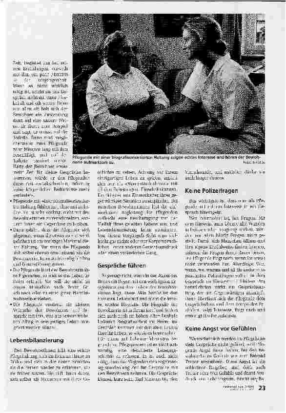 Vorschauseite 3: Mit fragender Neugier Respekt zollenBiografieorientierte Pflege