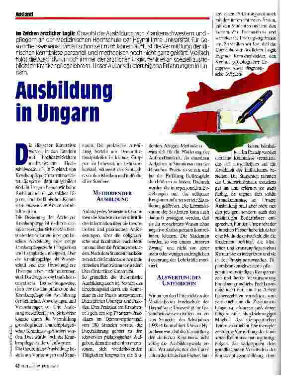 Vorschauseite 1: Ausbildung in Ungarn Im Zeichen ärztlicher Logik