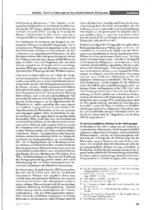 Vorschauseite 5: Neue Anforderungen an die ambulant betreute Wohngruppe