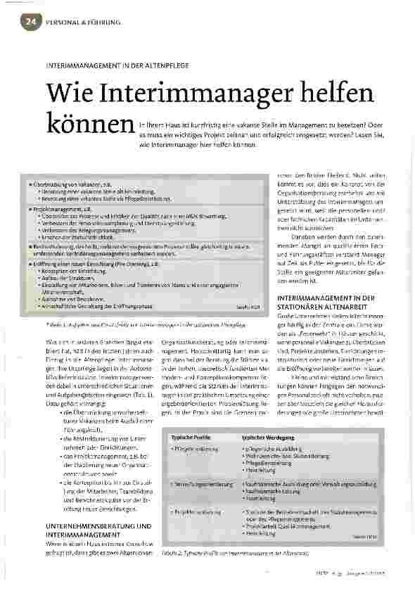 Vorschauseite 1: Wie Interimmanager helfen können