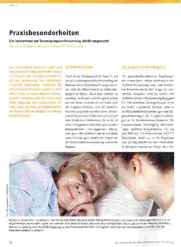 Vorschauseite 1: Praxisbesonderheiten