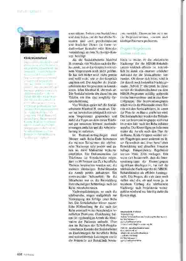 Vorschauseite 3: Telefonische Nachsorge Gehör schenken