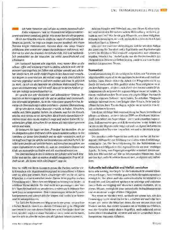 Vorschauseite 2: Begleitung von Menschen mit Migrationshintergrund Kultursensible Pflege