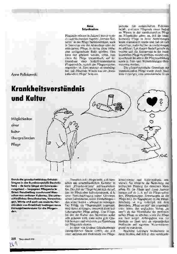 Vorschauseite 1: Krankheitsverständnis und Kultur Möglichkeiten einer kulturübergreifenden Pflege