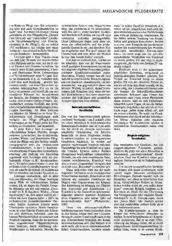 Vorschauseite 2: Krankheitsverständnis und Kultur Möglichkeiten einer kulturübergreifenden Pflege