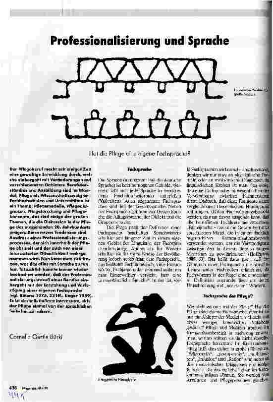 Vorschauseite 1: Professionalisierung und Sprache Hat die Pflege eine eigene Fachsprache?