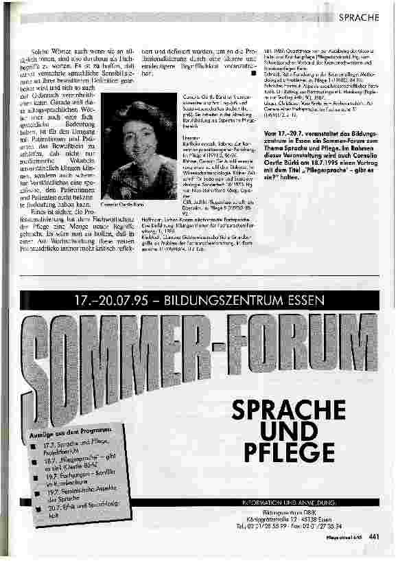 Vorschauseite 4: Professionalisierung und Sprache Hat die Pflege eine eigene Fachsprache?