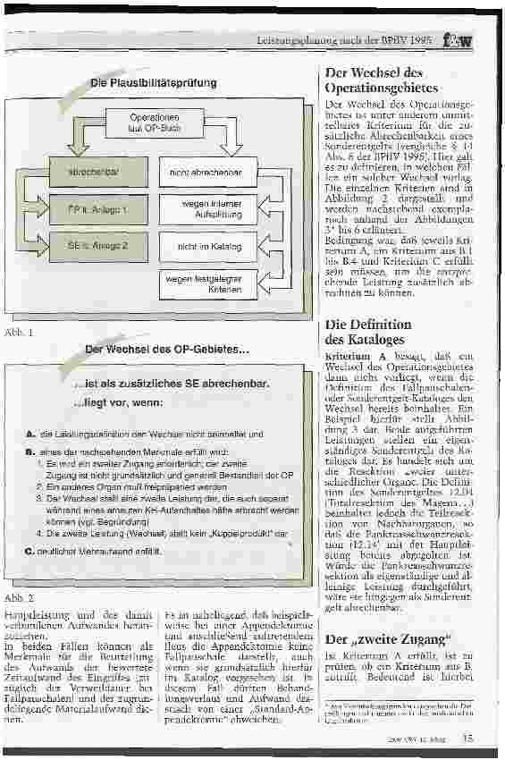 Vorschauseite 2: Leistungsplanung nach der BPflV 1995 Maßnahmen und Kriterien