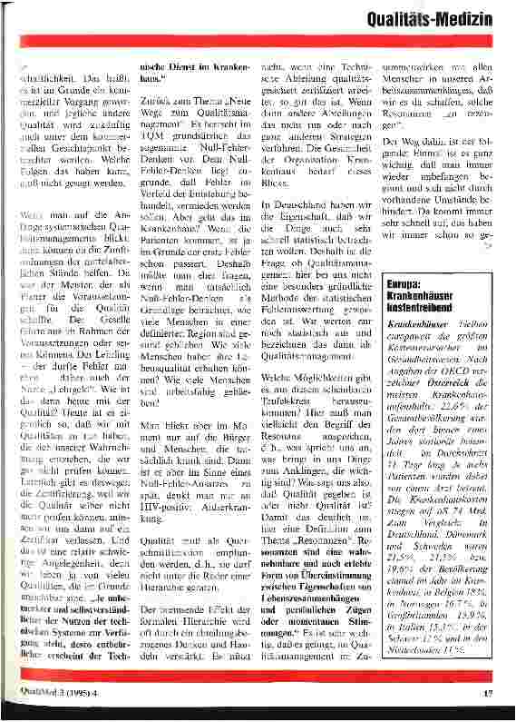 Vorschauseite 2: Neue Wege ins Qualitätsmanangement