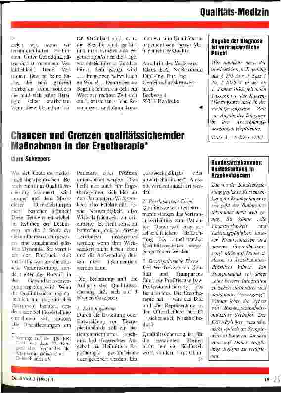 Vorschauseite 4: Neue Wege ins Qualitätsmanangement