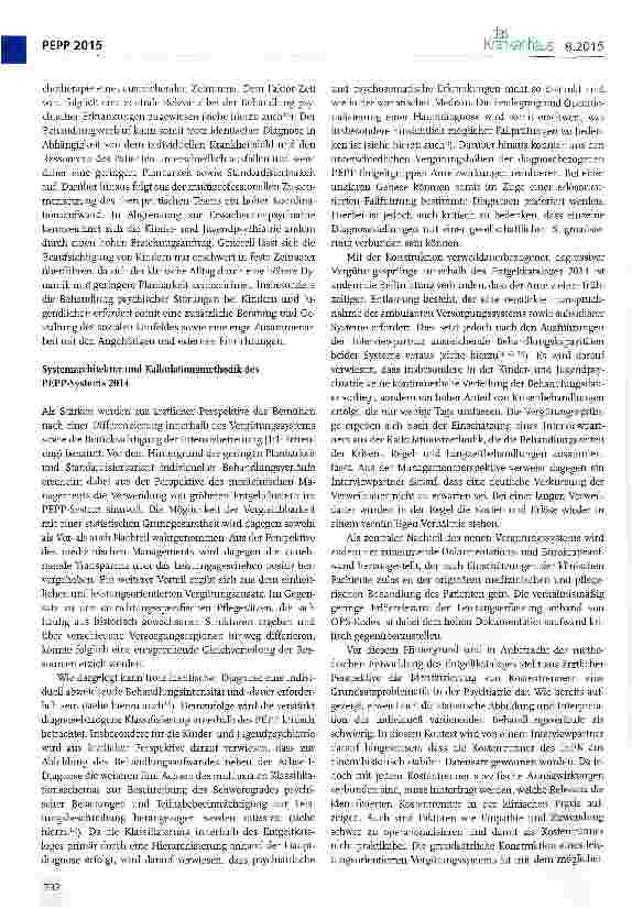 Vorschauseite 3: PEPP-Entgeltsystem 2015 Kritikpunkte umgesetzt?
