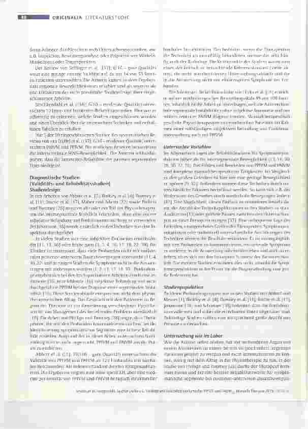Vorschauseite 4: Validität und Reliabilität der lumbalen PPIVM und PAIVM Ist die Verwendung dieser Tests in der Praxis noch zeitgemäß?