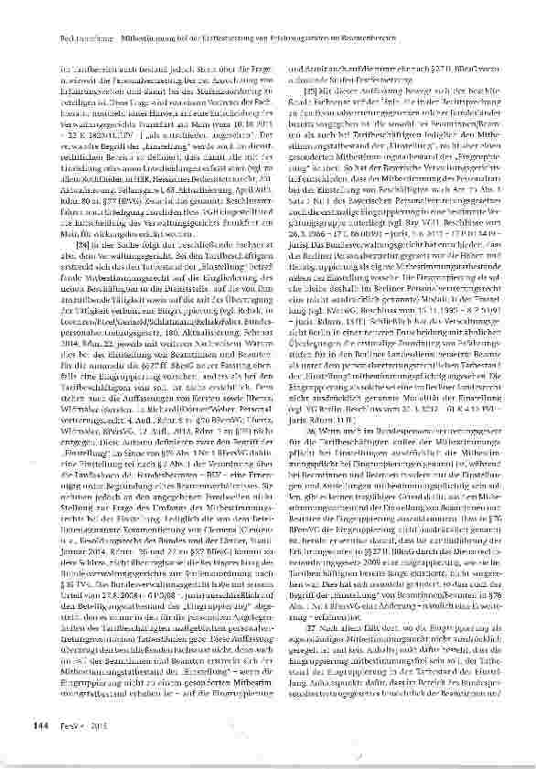 Vorschauseite 3: Mitbestimmung bei der Erstfest-setzung von Erfahrungsstufen im Beamtenbereich
