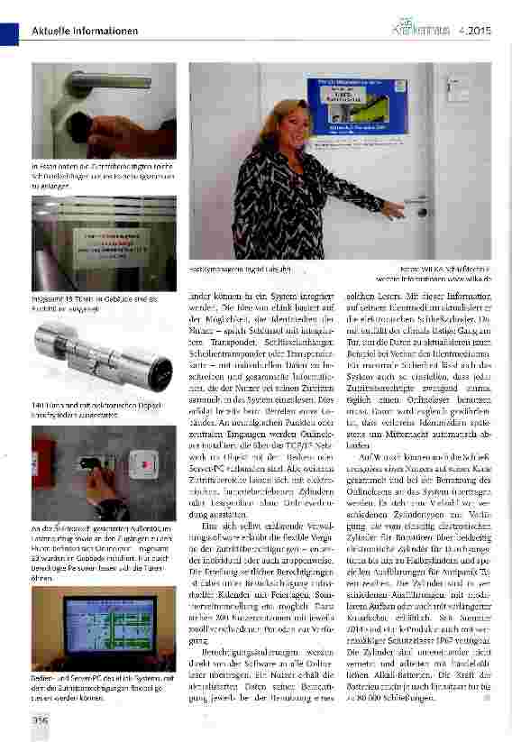 Vorschauseite 2: Elektronische Zutrittskontrolle am Forschungszentrum des Universitätsklinikums Essen