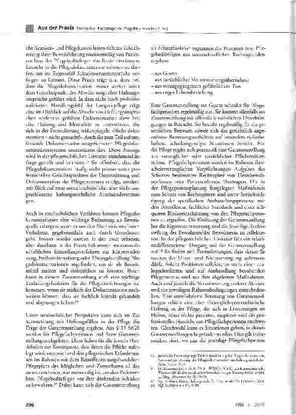 Vorschauseite 3: Rechtsfragen der Pflegedokumentation (1. Teil)