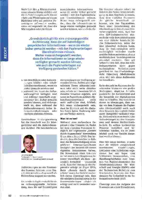 Vorschauseite 2: Vernichten nach der Digitalisierung?