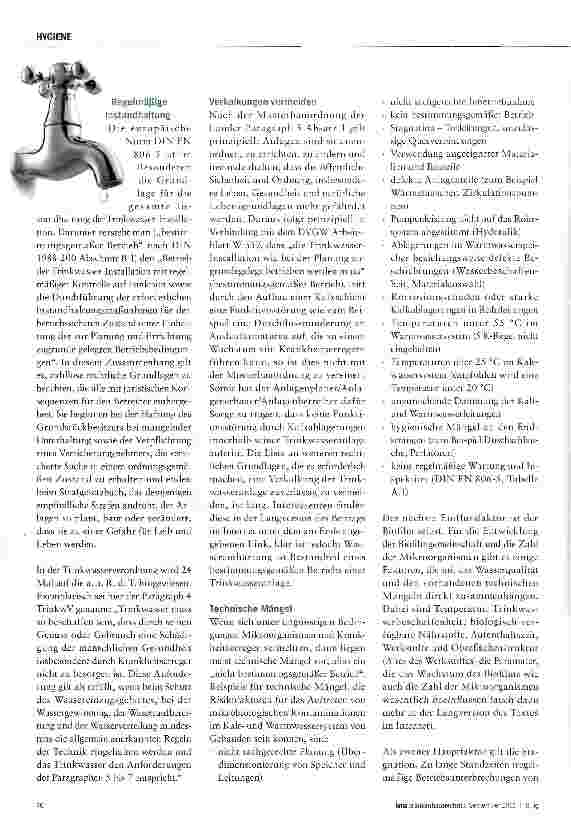 Vorschauseite 3: Bestimmungsgemäßer Betrieb von Trinkwasseranlagen