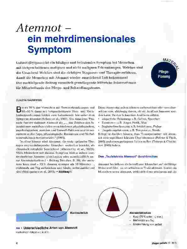 Vorschauseite 1: Atemnot - ein mehrdimensionales Symptom