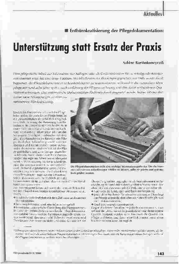 Vorschauseite 1: Unterstützung statt Ersatz der Praxis