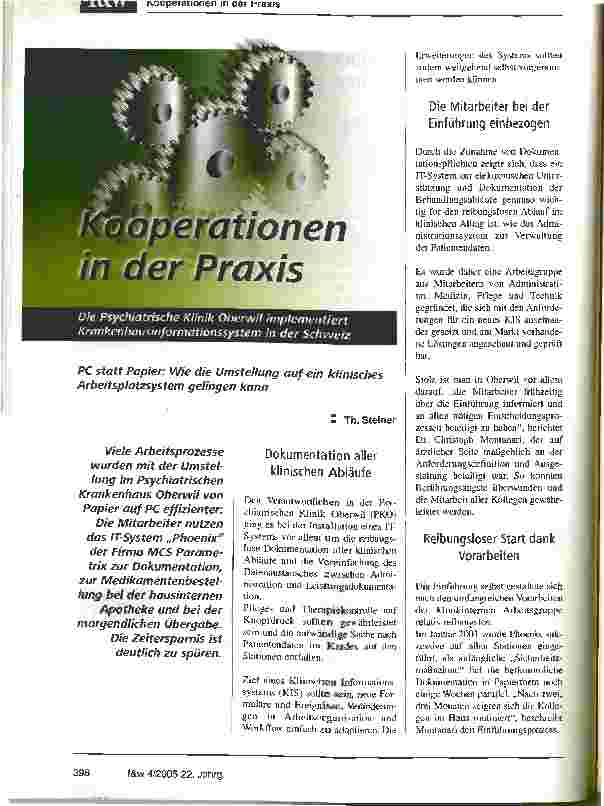 Vorschauseite 2: Kooperation in der Praxis