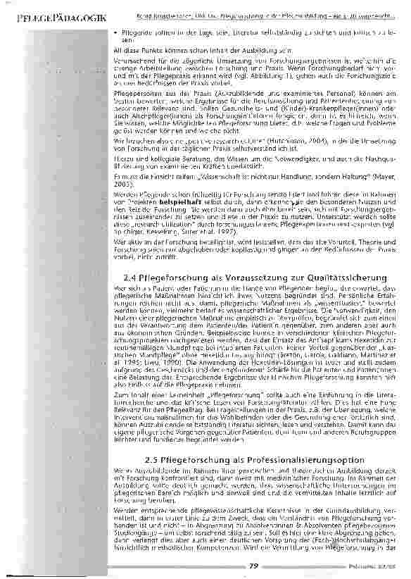 Vorschauseite 4: Pflegeforschung in der Pflegeausbildung