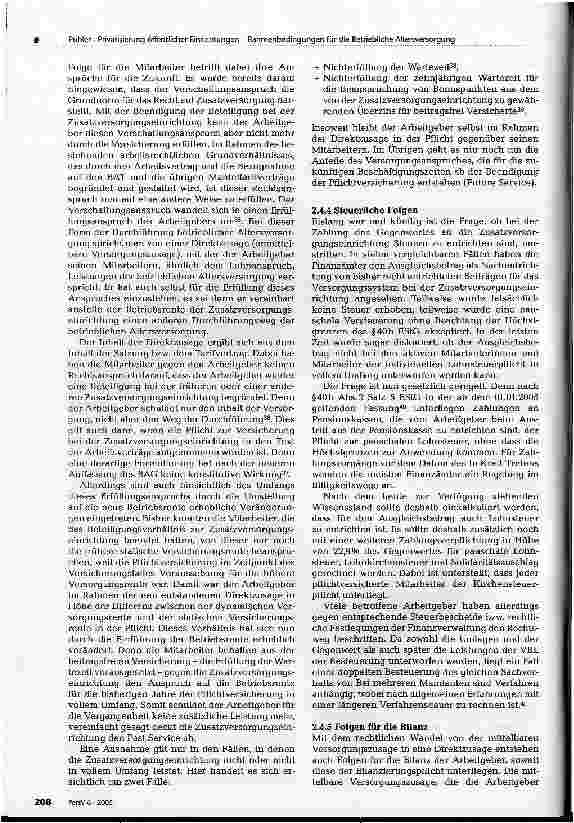 Vorschauseite 5: Privatisierung öffentlicher Einrichtungen Rahmenbedingungen für die Betriebliche Altersversorgung