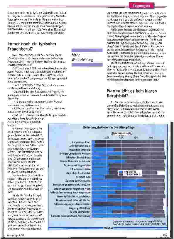 Vorschauseite 3: Altenpflege in der Krise? Eine Fachtagung in Bad Breising brachte überraschende Ergebnisse