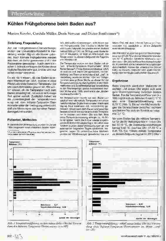 Vorschauseite 1: Kühlen Frühgeborene beim Baden aus?