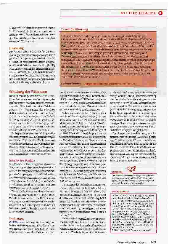 Vorschauseite 4: Patientenschulung bei systemischer Vaskulitis:Das Leben lebenswert erhalten