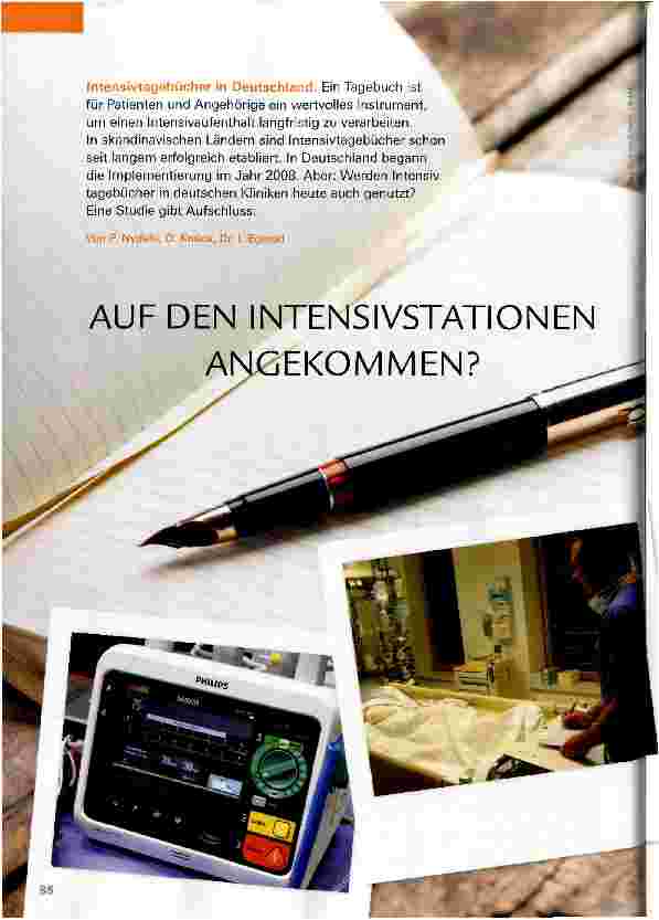 Vorschauseite 1: AUF DEN INTENSIVSTATIONEN ANGEKOMMEN?