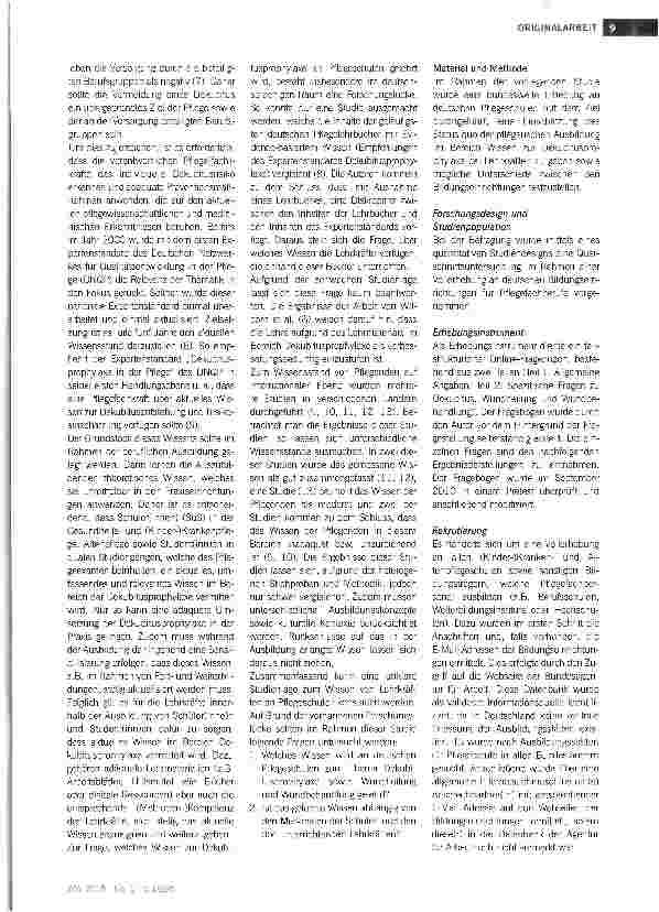 Vorschauseite 2: Wissen zu Dekubitus -welches Wissen wird an deutschen Pflegeschulen gelehrt?