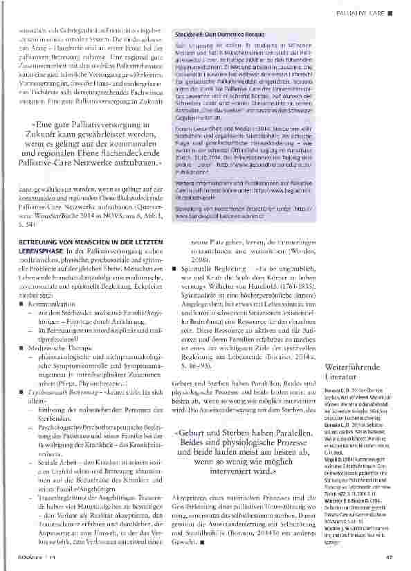 Vorschauseite 3: Die Vorbereitung für das Sterben ist die beste Vorbereitung für das Leben