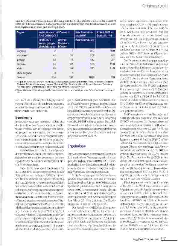 Vorschauseite 3: 4MRGN in der nationalen Antibiotika-Resistenz-Surveillance ARS